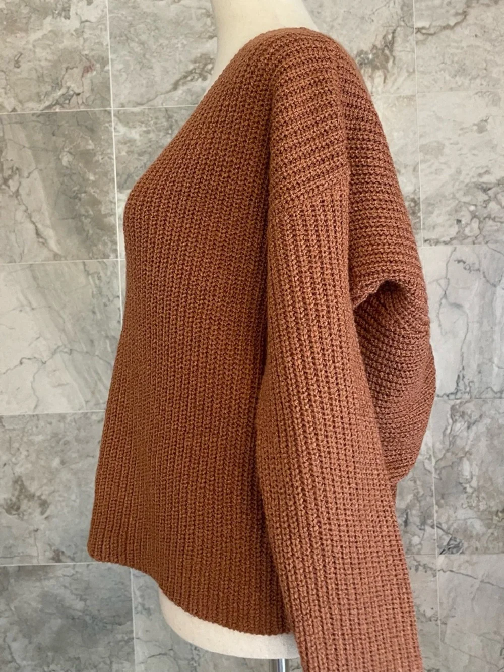 ASTR The Label Ribbed Twist Back Sweater - Picture 5 of 8